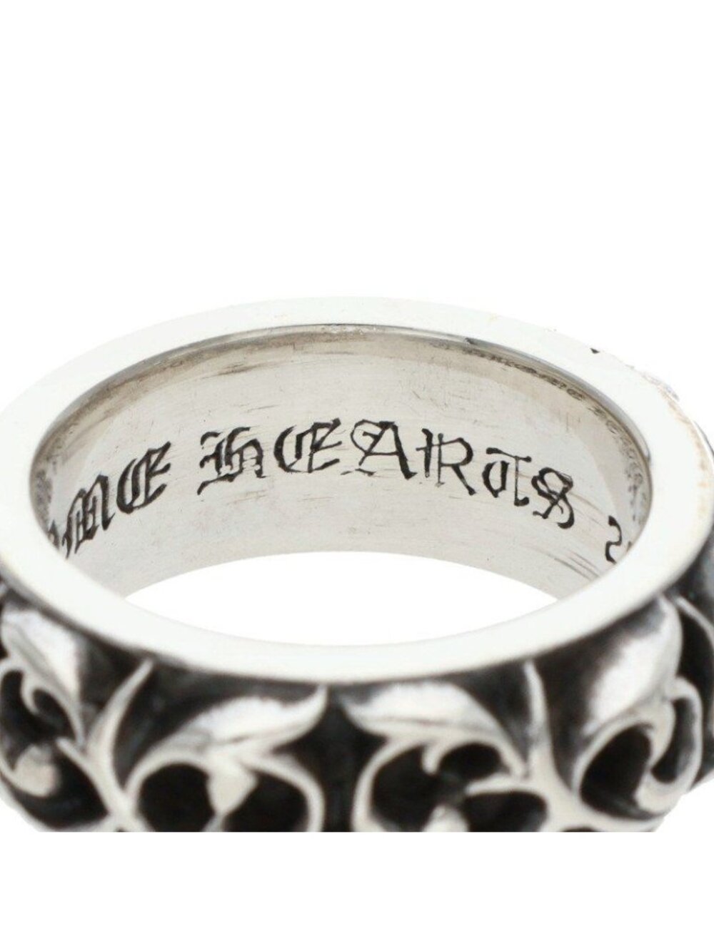 Chrome Hearts Etrnity Vine Band Eternity Silver Ring - Gem